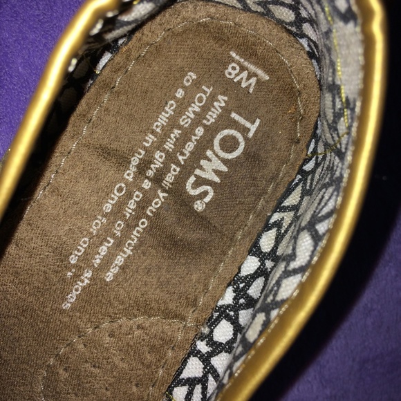 Gold Glitter TOMS - Picture 4 of 5
